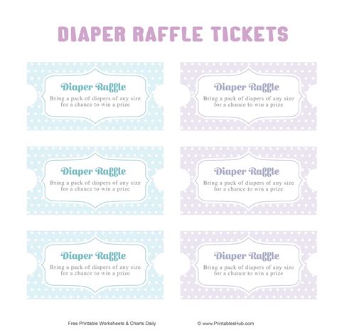 Printable Free Diaper Raffle Tickets Pdf